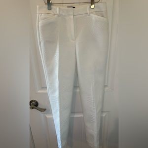WHBM Novelty White Slim Ankle Pants Size 4